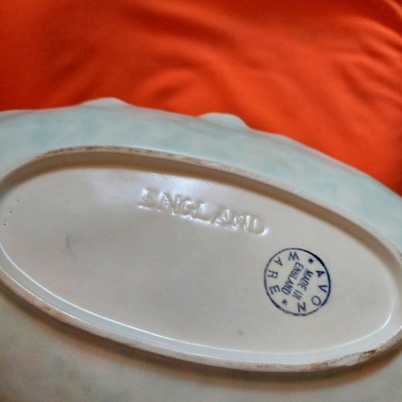 Vintage* 30s English Avon Ware Ceramic Pastel Floral Serving Dish - Picture 2 of 5